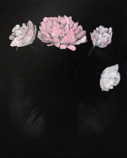 Midnight Blossom (acrylic and enamel <br> on canvas, <br> 91cm x 122cm) <br> Private Collection