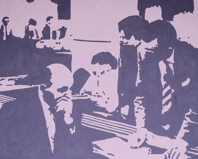 Traders (acrylic on canvas, 120cm x 150cm) private collection