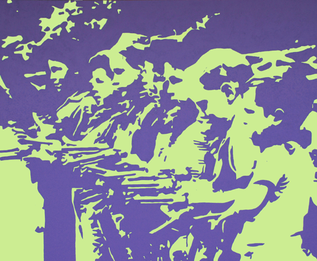 Midnight Cowboys (acrylic on canvas, 140cm x 170cm)