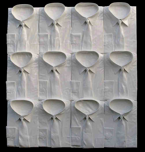 Uniform (enamel on shirts and ties, 90cm x 90cm)N/A