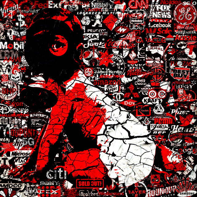 We Own You <br> (archival print hemp paper on aluminium Edn. 1/5 100cm x 100cm) <br> Private Collection